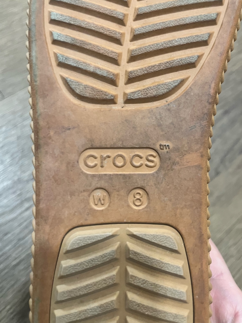 CROCS Platform Sandals in Black and Tan - Picture 5 of 5